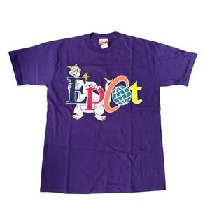 Vintage 90s Figment Epcot Ride Promo Mickey Walt Disney World S Purple T Shirt